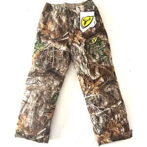 NWT Blocker Outdoors Shield Drencher Pants Sz M boys Realtree camouflage wtrprf